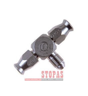 GOODRIDGE TEE FITTING REUSABLE FOR AN-03 HOSE STAINLESS-STEEL 1x MALE 3/8x24 JIC/UNF 2x AN-3 HOSE-CONNECTOR
