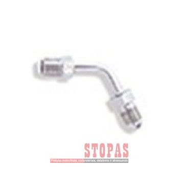 GOODRIDGE BRAKELINE ADAPTER TUBE 60° -03-03 2x MALE 3/8x24 JIC/UNF TO 3/8x24 JIC/UNF CONCAV SHORT BLACK