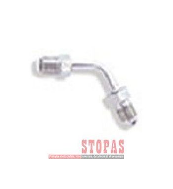 GOODRIDGE BRAKELINE ADAPTER TUBE 60° -03-03 2x MALE 3/8x24 JIC/UNF TO 3/8x24 JIC/UNF CONCAV SHORT BLACK