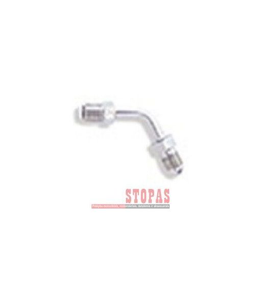 GOODRIDGE BRAKELINE ADAPTER TUBE 60° -03-03 2x MALE 3/8x24 JIC/UNF TO 3/8x24 JIC/UNF CONCAV SHORT BLACK