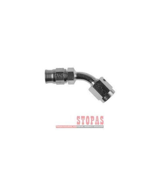 GOODRIDGE FITTING 45° SWEPT TUBE -03 FEMALE CONCAVE SEAT 3/8x24 JIC/UNF CHROME