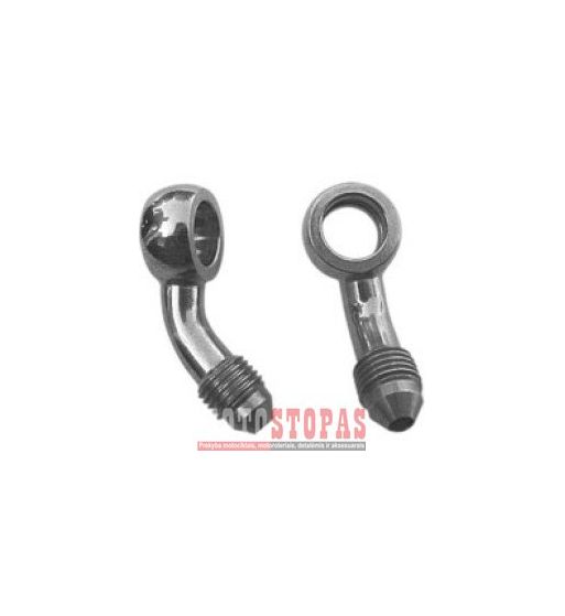 GOODRIDGE BANJO FITTING ALUMINIUM 45° -03 HOLE-Ø 10mm MALE 3/8x24 JIC/UNF BLACK