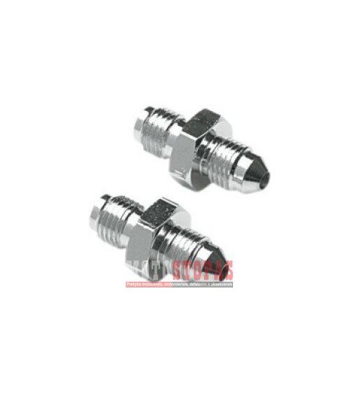 GOODRIDGE BRAKELINE ADAPTER FOR AN-03 HOSE CHROME 2x MALE 3/8x24 JIC/UNF REVERSE