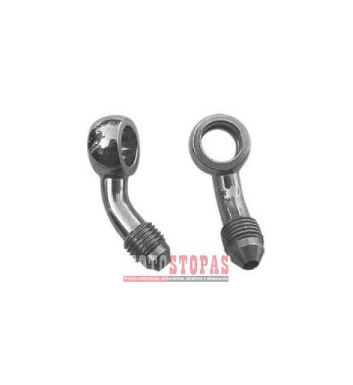 GOODRIDGE BANJO FITTING ALUMINIUM 45° -03 HOLE-Ø 10mm MALE 3/8x24 JIC/UNF BLACK