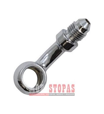 GOODRIDGE BANJO FITTING STAINLESS-STEEL 20° LONG CHROME -03 HOLE-Ø 10mm MALE 3/8x24 JIC/UNF