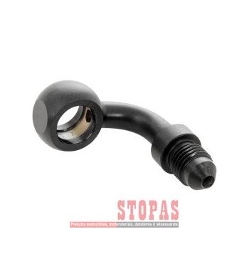 GOODRIDGE BRAKELINE BANJO FOR AN-03 HOSE 90° STEEL BLACK HOLE-Ø 3/8"(10mm) MALE 3/8x24 JIC/UNF
