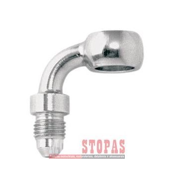 GOODRIDGE BANJO FITTING 90° -03 HOLE-Ø 10mm MALE 3/8x24 JIC/UNF STEEL CHROME