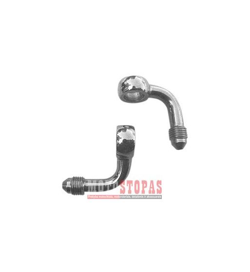 GOODRIDGE BANJO FITTING STAINLESS-STEEL 90° -03 HOLE-Ø 10mm MALE 3/8-24 JIC/UNF