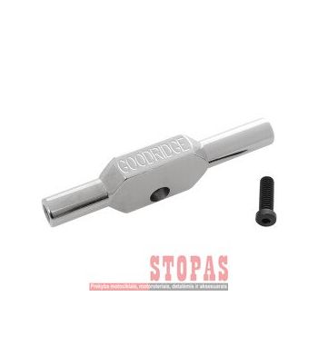 GOODRIDGE BRAKELINE TEE BAR FRONT CHROME 2x FEMALE 3/8x24 JIC/UNF