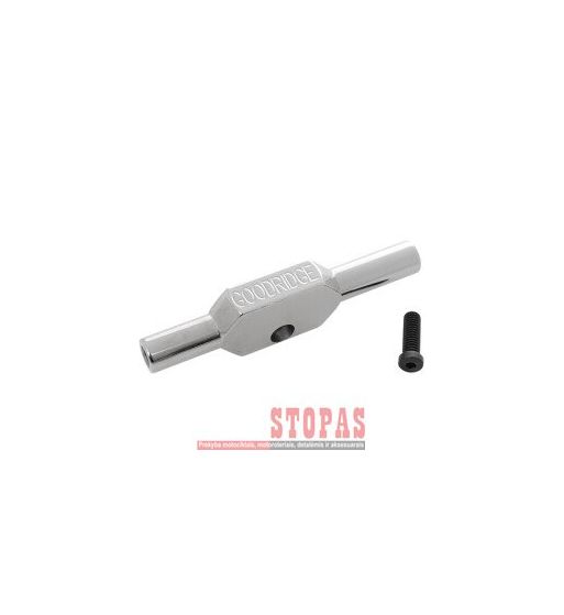 GOODRIDGE BRAKELINE TEE BAR FRONT CHROME 2x FEMALE 3/8x24 JIC/UNF