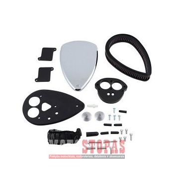 BARON AIR CLEANER KIT BIG AIR SMOOTH CHROME