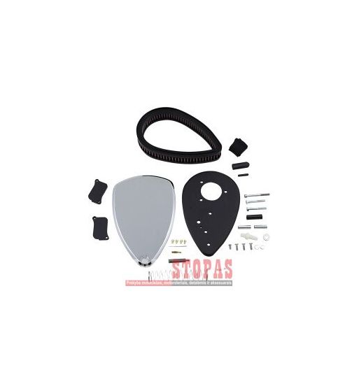 BARON AIR CLEANER KIT BIG AIR SMOOTH CHROME