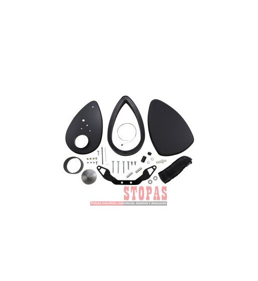BARON AIR CLEANER KIT BIG AIR SMOOTH CHROME BLACK