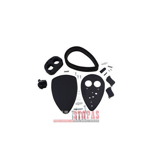 BARON AIR CLEANER KIT  AIR SMOOTH CHROME BLACK