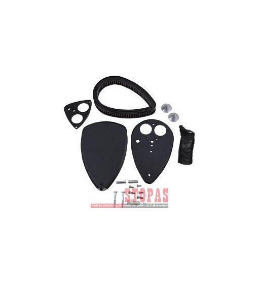 BARON AIR CLEANER KIT AIR SMOOTH CHROME BLACK