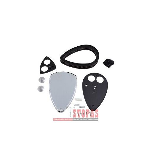 BARON AIR CLEANER KIT BIG AIR SMOOTH CHROME
