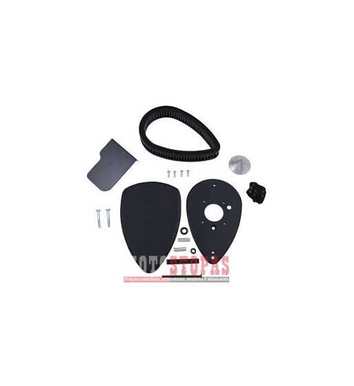 BARON AIR CLEANER KIT BIG AIR SMOOTH CHROME BLACK