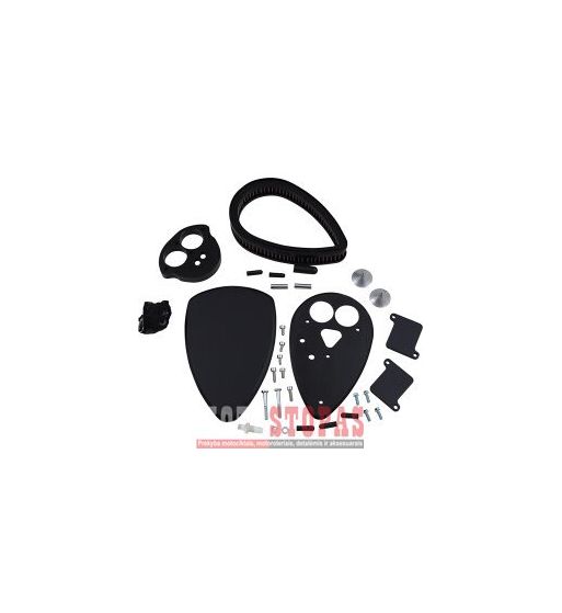 BARON AIR CLEANER KIT BIG AIR SMOOTH CHROME BLACK