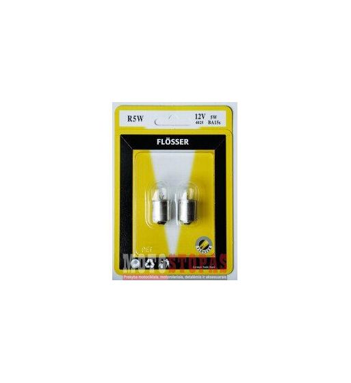 FLOSSER Lemputė 12V 5W BA15S RED 10PK
