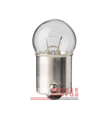 FLOSSER Lemputė 12V 21W BA15S ROUND GLOBE 10PK
