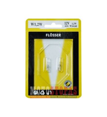 FLOSSER Lemputė 12V 1,2W T5 W2X4,6D 10PK