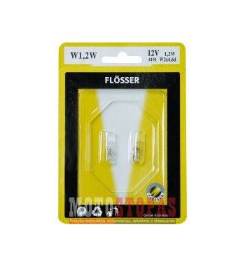 FLOSSER Lemputė 12V 1,2W T5 W2X4,6D 10PK