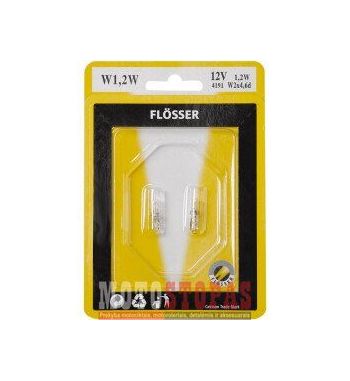 FLOSSER Lemputė 12V 2W T5 W2X4,6D 10PK