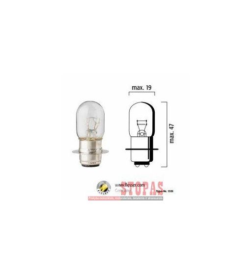 FLOSSER Lemputė 12V 35/35W P15d-25-1 10PK