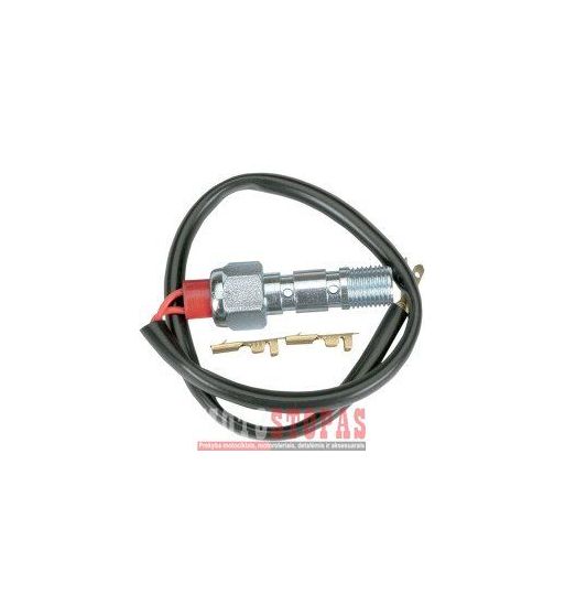 GOODRIDGE SINGLE BANJO BOLT WITH BRAKELIGHT SWITCH CHROME 