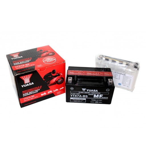 Akumuliatorius motociklui Yuasa 12V 6Ah YTX7A-BS