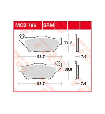 Stabdžių kaladėlės ECO MCB786
