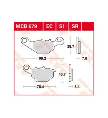 TRW Lucas Stabdžių kaladėlės  MCB679