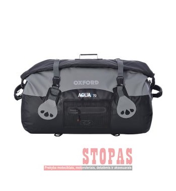 Bag (70L) AQUA T-70 ROLL BAG OXFORD colour black/grey