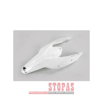 UFO REAR FENDER W/SIDE PANELS KTM EXC WHITE