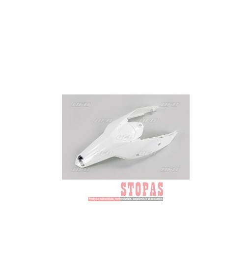 UFO REAR FENDER W/SIDE PANELS KTM EXC WHITE