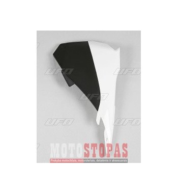 UFO AIRBOX COVER LEFT SIDE KTM 85/105 WHITE/BLACK