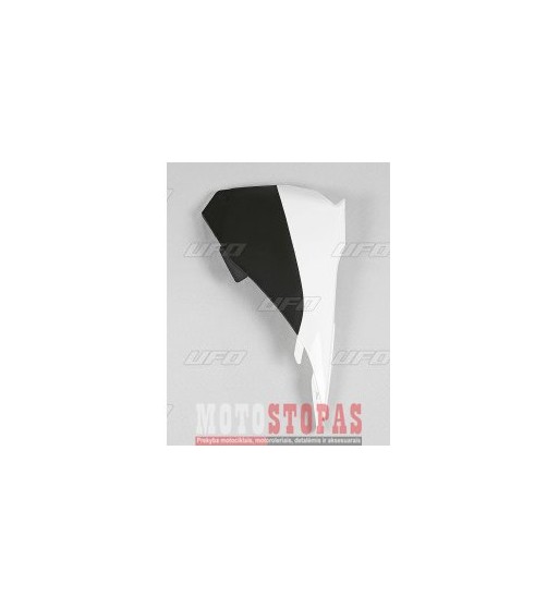 UFO AIRBOX COVER LEFT SIDE KTM 85/105 WHITE/BLACK