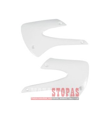 UFO RADIATOR COVERS KAWASAKI KX85 WHITE
