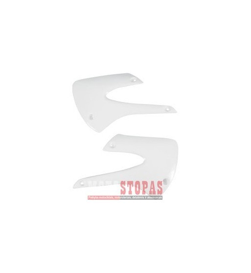 UFO RADIATOR COVERS KAWASAKI KX85 WHITE