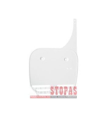 UFO FRONT NUMBER PLATE KAWASAKI KX60 WHITE