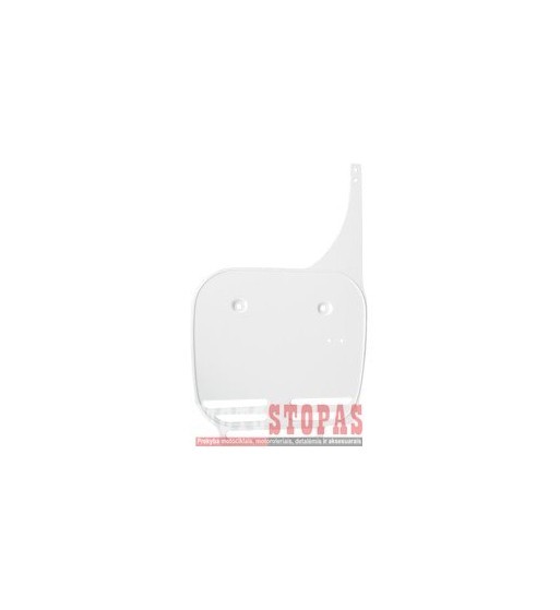 UFO FRONT NUMBER PLATE KAWASAKI KX60 WHITE