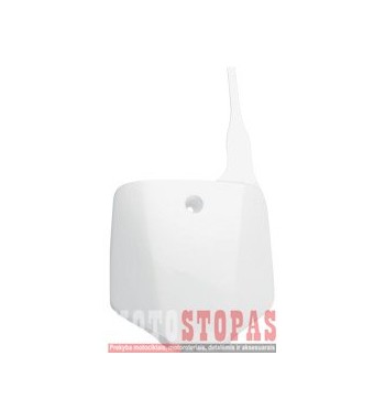 UFO FRONT NUMBER PLATE KAWASAKI KX65/KLX110 WHITE