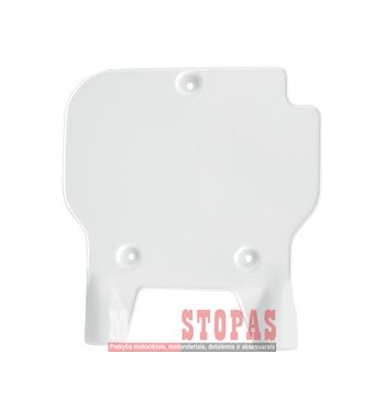 UFO FRONT NUMBER PLATE KAWASAKI KX80 WHITE