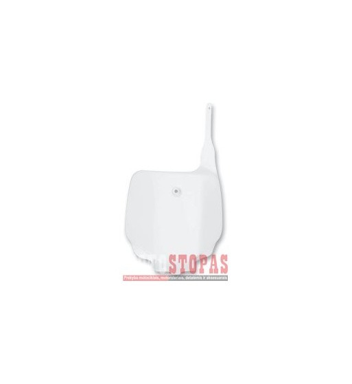 UFO FRONT NUMBER PLATE KAWASAKI KX85 WHITE