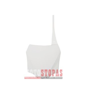 UFO FRONT NUMBER PLATE KAWASAKI KX85 WHITE