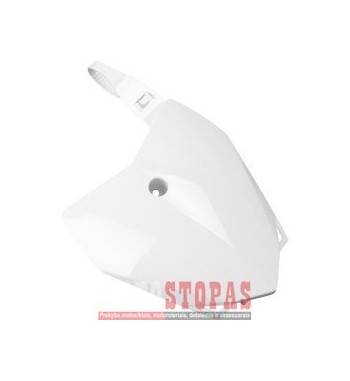UFO FRONT NUMBER PLATE KAWASAKI KLX110 WHITE