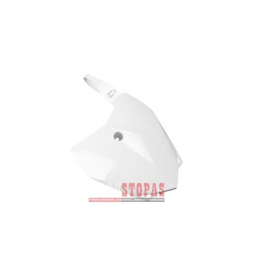 UFO FRONT NUMBER PLATE KAWASAKI KLX110 WHITE