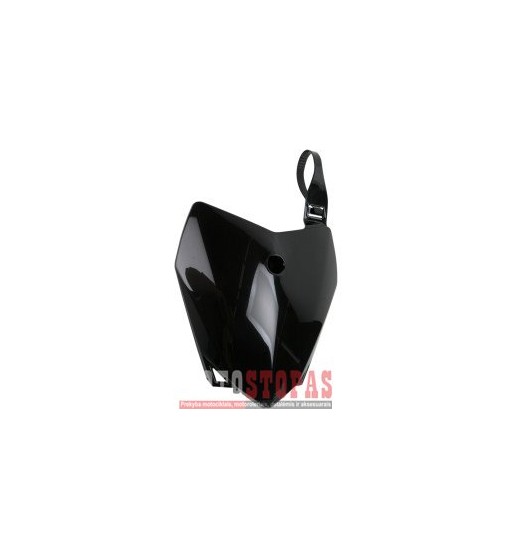 UFO FRONT NUMBER PLATE KAWASAKI KLX110 BLACK