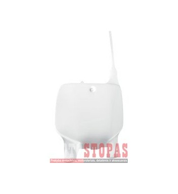 UFO FRONT NUMBER PLATE KAWASAKI KX125/250/500 WHITE