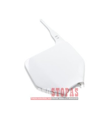 UFO FRONT NUMBER PLATE KAWASAKI KX125/250 WHITE